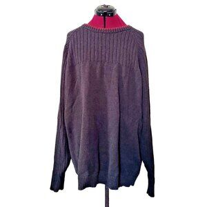 Columbia Men's 3XT Tall Sweater Maroon Charcoal Vintage Logo Ribbed Crew Neck